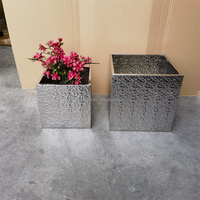Pot Tanaman Taman Baja Anti Karat Desain Baru / Pot Bunga Modern Tinggi 90cm / Vas Bunga Dekorasi Rumah