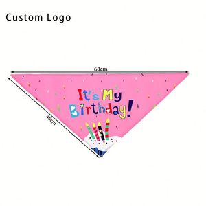 Eco-Friendly Custom Dog Bandanas with Logo, Polyester Plaid <b>Triangle</b> Neckwear for Promotional Events - Product Image 1