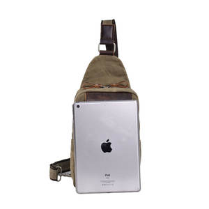 Bolso Bandolera de Lona Impermeable Vintage para Hombre, Estilo Casual Otoñal, Pequeño, 17.5x10x26cm, para Uso en Exteriores - Product Image 3