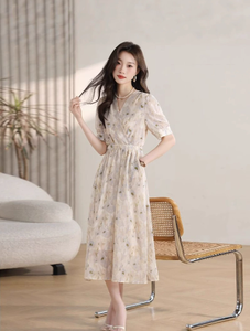 Mode Robes Dames Élégant Imprimé Conception A-ligne Casual <span class=keywords><strong>Femme</strong></span> <span class=keywords><strong>Robe</strong></span> - Product Image 2