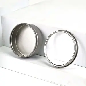 Latas redondas de aluminio de alta calidad con ventana transparente lata con ventanas caja de lata segura para alimentos para dulces