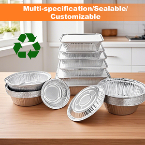 Nhiệm Vụ Nặng Nề Dùng Một Lần Nhôm Lá Chảo Container Hộp Cho BBQ Phục Vụ Nhà Hàng Nhôm Lá Khay Bát Với Nắp - Product Image 6