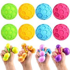 Creative TPR Colored Grid Extruded Staphylococcus Colored Paste Stress Relief Squeeze Ball Decompression Toy <b>Gift</b> - Product Image 6
