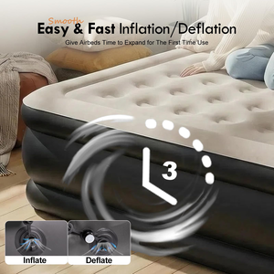 Colchón Inflable de PVC Resistente, Cama de Aire Autoinflable para Campamento, Bomba Eléctrica Integrada, Cabecera Plegable, para Exteriores y Parques - Product Image 2