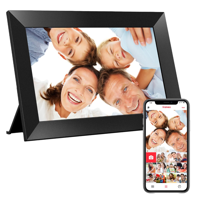 10.1 Inch Smart Digital Photo Frameo Wifi Touch Control Plastic Remote APP Mobile Phone Connectivity Supports MP4 MP3 China