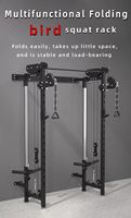 Système de poulies murales pliables OEM Dinuo pour la maison, rack de musculation, rack à squats, machine d'entraînement montée au dos