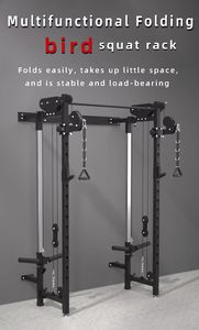Oem Dinuo Gym Home Folding <strong>Wall</strong> Cable Rack <strong>Pully</strong> System Power Rack Squat Rack Back Mounted Training Machine - Product Image 2