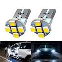Phare LED automobile T10 1210 5SMD, lumière indicatrice de largeur LED haute luminosité, lumière de plaque d'immatriculation, lumière de lecture