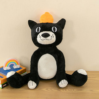 Peluche chat noir 45 cm, peluche chat Jelly, jouet en peluche, oreiller en peluche pour enfants, poupée pour machine à griffes, vente en gros