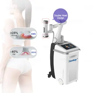 italy germany hot sale 2 in 1 ems and cryo tech slimming machine spa beauty salon home use beauty equipment