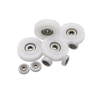 Rodillos de Rodamiento Recubiertos de POM de 21 mm de Diámetro Exterior, 6x21x9, 5x21x8, Ruedas de Polea de Guía Planas de Plástico de Nailon de Alta Carga