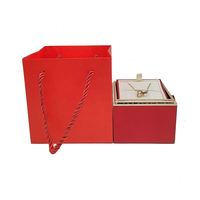 Boîte à fleurs en papier artistique de forme personnalisée avec estampage à chaud doré, logo personnalisé, recyclable, pour bijoux et montres