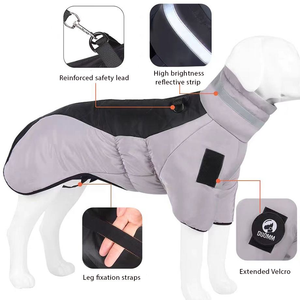 Chaqueta <span class=keywords><strong>de</strong></span> Invierno para Perros <span class=keywords><strong>de</strong></span> Dos Patas, Abrigo Acolchado Grueso y Cálido <span class=keywords><strong>con</strong></span> Reflectores y Velcro Ajustable para Mascotas Grandes y Medianas, Traje para la <span class=keywords><strong>Nieve</strong></span> - Product Image 2