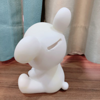 Matériel vinyle DIY pour modèle d'ours Bouquet de fleurs blanches de Noël 17 cm, utilisable comme tirelire, ours artistique pour graffiti fluide