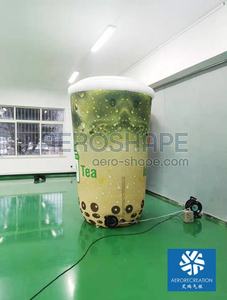 Kustomisasi penuh cangkir teh susu tiup raksasa promosi merek botol iklan tiup kustom besar - Product Image 4