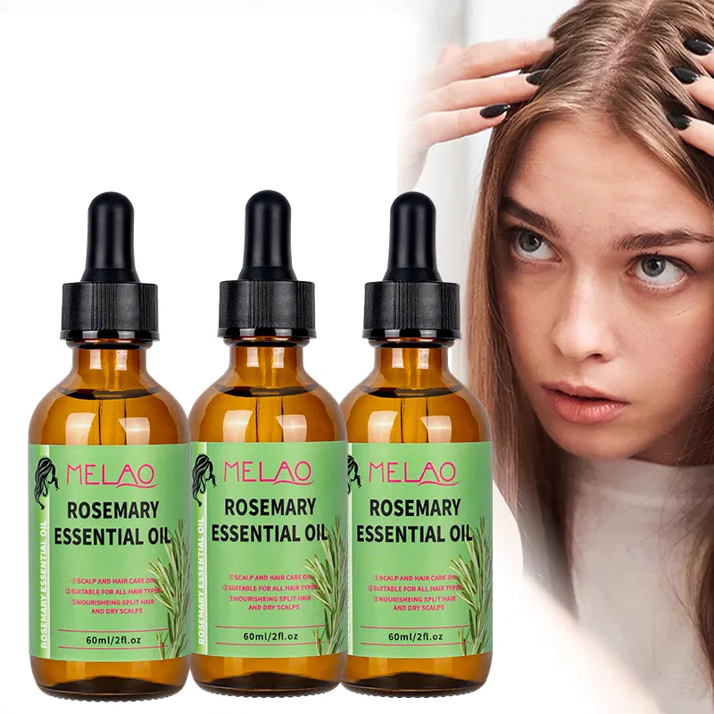 Private Label Plant Extract 100% Volledig Natuurlijke Haarverzorging Reparatie Voeden Hoofdhuid Olie Haar Etherische Olie Rozemarijn Olie Voor Haar Huid