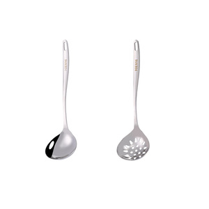 Ensemble louche et passoire en acier inoxydable 304 de style américain, grande louche de cuisine à long manche pour servir la soupe, le porridge - Product Image 5