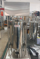 Machine à churros commerciale en acier inoxydable 10L 15L avec 6 moules, machine à fruits latins à vendre