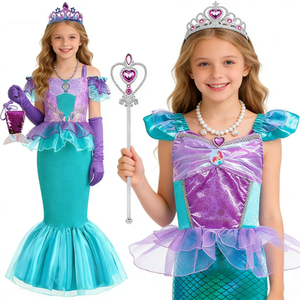 Vestido <span class=keywords><strong>de</strong></span> princesa multicolor, disfraz <span class=keywords><strong>de</strong></span> fiesta <span class=keywords><strong>de</strong></span> Halloween, vestido <span class=keywords><strong>de</strong></span> cola <span class=keywords><strong>de</strong></span> pez, disfraz <span class=keywords><strong>de</strong></span> princesa, vestido <span class=keywords><strong>de</strong></span> juego <span class=keywords><strong>de</strong></span> rol <span class=keywords><strong>de</strong></span> princesa famosa - Product Image 3