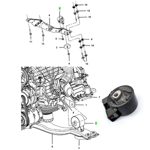 Soporte de Motor Delantero 5171077AC para Dodge Journey 2.7L JC 2009-2010 05171077AC, Pieza de Goma para Soporte de Motor Delantero - Product Image 6