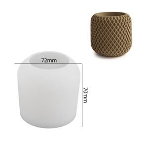 DM822 DIY Nouveau Moule en Silicone Résine Époxy pour Pot, Vase, Boîte de Rangement, Gobelet en Maille – Bougie en <span class=keywords><strong>Cire</strong></span> de Soja, Plâtre, Ciment – Décoration - Product Image 6