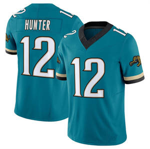 Maillots de football des Jaguars de Jacksonville, États-Unis, 12 Travis Hunter, 1 Travis Etienne Jr., 28 Fred Taylor, 44 Walker, chemises cousues, hauts, vert sarcelle - Product Image 3