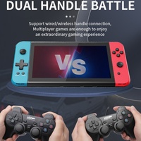 Console de jeu portable rétro X70, grand écran HD de 7 pouces, batterie 3500 mAh, carte TF 64 Go intégrée, 10 émulateurs, jeux classiques