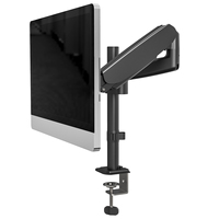ZYOUNG support de bras de moniteur à ressort à gaz monté sur poteau de support de support de VESA réglable en hauteur de qualité supérieure