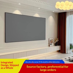 <span class=keywords><strong>Écran</strong></span> de <span class=keywords><strong>projection</strong></span> mural motorisé ALR UST haute définition anti-lumière à cadre ultra-fin pour home cinéma - Product Image 3