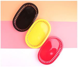 Panier de service rapide en plastique réutilisable, coloré et empilable pour bar, pub, restaurant, frites et snacks - Product Image 1