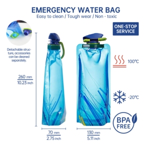 TPU pieghevole e filtro per bottiglie d'acqua in plastica per campeggio all'aperto per escursioni e arrampicata per bevande dritte - Product Image 6