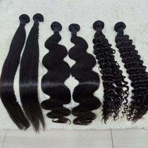 Letsfly 17 Virgin <b>Human</b> <b>Hair</b> Bundles Black Straight Body Wave <b>Curly</b> <b>Hair</b> <b>Extensions</b> 10A Bundle 100g/pc 10-30in available - Product Image 3