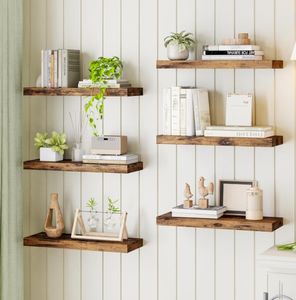 देश शैली लकड़ी के फ्लोटिंग शेल्फ दीवार लटकाने वाले लिविंग रूम रसोई चौड़ा लकड़ी की दीवार फ्रेम - Product Image 2