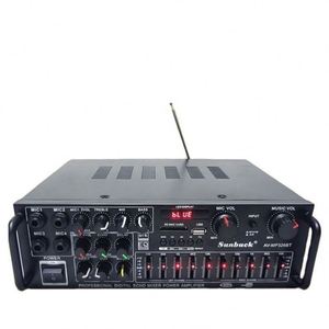 Amplificador de Audio para Auto OEM MP326BT de 2000W con EQ, Bluetooth, 4 Canales, 2 Canales de USB, Disco de 64GB, Tarjeta SD, 220V/110V para Hogar y Auto - Product Image 1