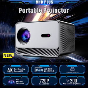 Projecteur LED portable Umiio K10 Mini HD avec mise <span class=keywords><strong>au</strong></span> point précise, haut-parleurs intégrés, pour cinéma maison à courte focale, extérieur, 2 Go de RAM, double bande - Product Image 1