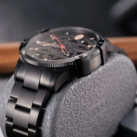 OBLVLO mode Black Tech PVD étoile montre automatique en acier inoxydable lueur étanche montres mécaniques pour hommes d'affaires CAM-STAR