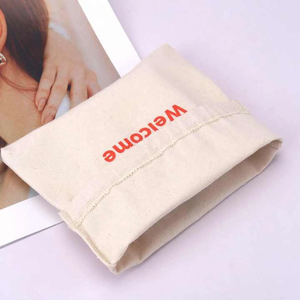 Bolsa de Tela de Algodón Muselina Orgánica Ecológica con Logotipo Personalizado, Bolsa de Embalaje de Tela Calicó Blanca Promocional con Cordón - Product Image 5
