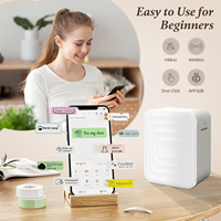 Prix usine M1 Portable Mini imprimante de bijoux portable coloré demi-pouce adhésif Interface sans fil étiqueteuse Stock