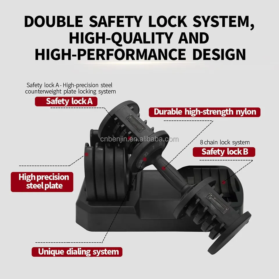70ポンド調整可能なダンベル32キロシングルスムーズツイストロック