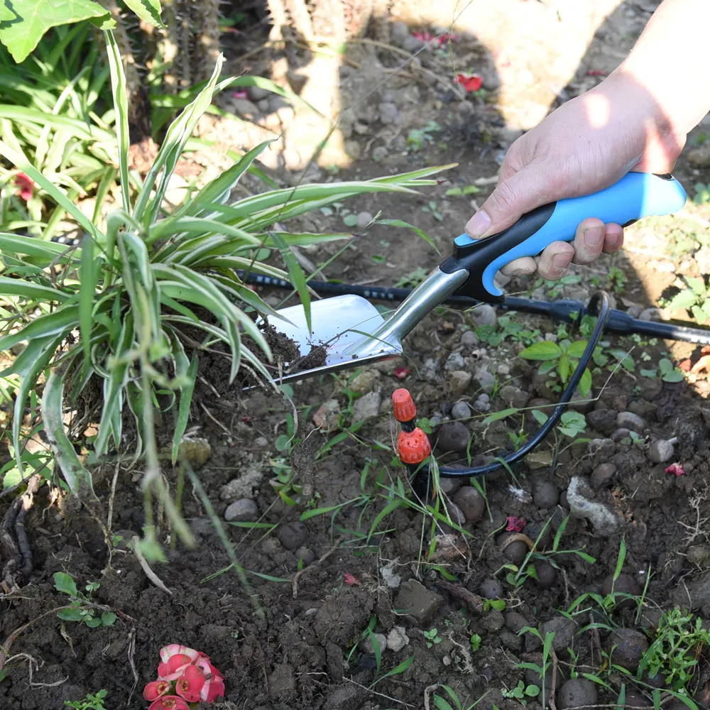 Neuzugang Gartenwerkzeug-Set, 3-teiliges Schaufel-Rake Bodenlöser Aluminium-Anbauerät-Kit/