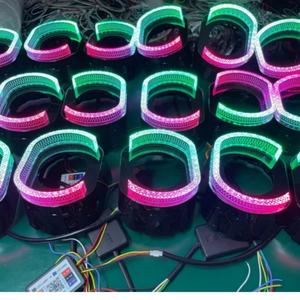 Gran oferta, lente de proyector mágica de 3 pulgadas con ojo de Ángel 5D, nueva condición, cubierta de PVC de cristal, gran oferta, cubierta de anillo de Halo LED - Product Image 5