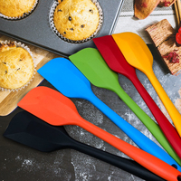 Spatule en silicone de qualité alimentaire sans BPA grattoirs flexibles antiadhésifs résistants à la chaleur petit outil de mélange de cuisson et de pâtisserie