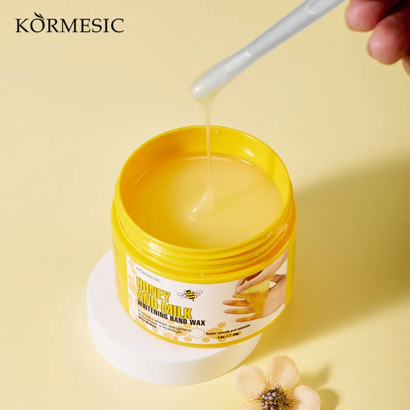 Private Label Kormesisch Natuurlijk Extract Voedende Schil Van Masker Hydraterende Honing Melk Whitening Hand Wax