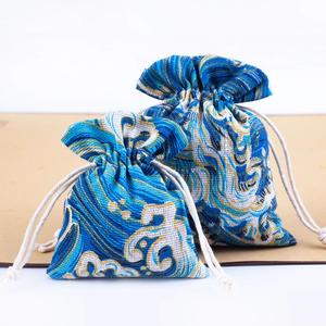 Hemp Cloth Pull-<b>cord</b> <b>Bag</b> Vintage-style Trinket case Storage Sack Ethnic-style Christmas gift <b>bag</b> - Product Image 6