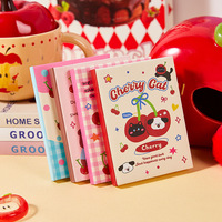 Mini-carnet A7 Cherry Animal avec couverture en PP, impression UV, format de poche, adorable carnet de poche pour les notes en déplacement