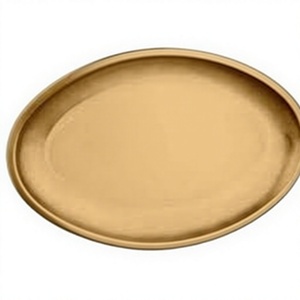 Assiette de service ronde en cuivre, écologique et minimaliste, pour buffet et restauration - Product Image 1
