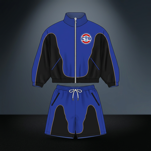 Mens Solid Satin Lightweight Tracksuit Set Sublimation Print <b>Zip</b> <b>up</b> <b>Jacket</b> and Shorts Breathable Polyester Spring Streetwear - Product Image 3