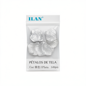 Petali di Tessuto Ilan 4.0Cm Argento Placcato 144Pezzi Fiori Secchi - Product Image 2