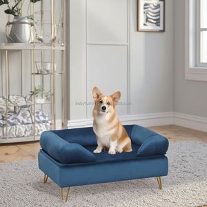 Neues Design stilvolles Haustierbett mit Metallfüßen Luxus waschbar abnehmbare Hundematte warme günstige Haustiermöbel Outdoor Indoor Katze Hundebett - Product Image 1