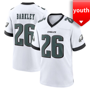 Vente en gros de maillot brodé de qualité maillot de football américain de Philadelphie pour jeunes 26 # Saquon Barkley séchage rapide et respirant - Product Image 4